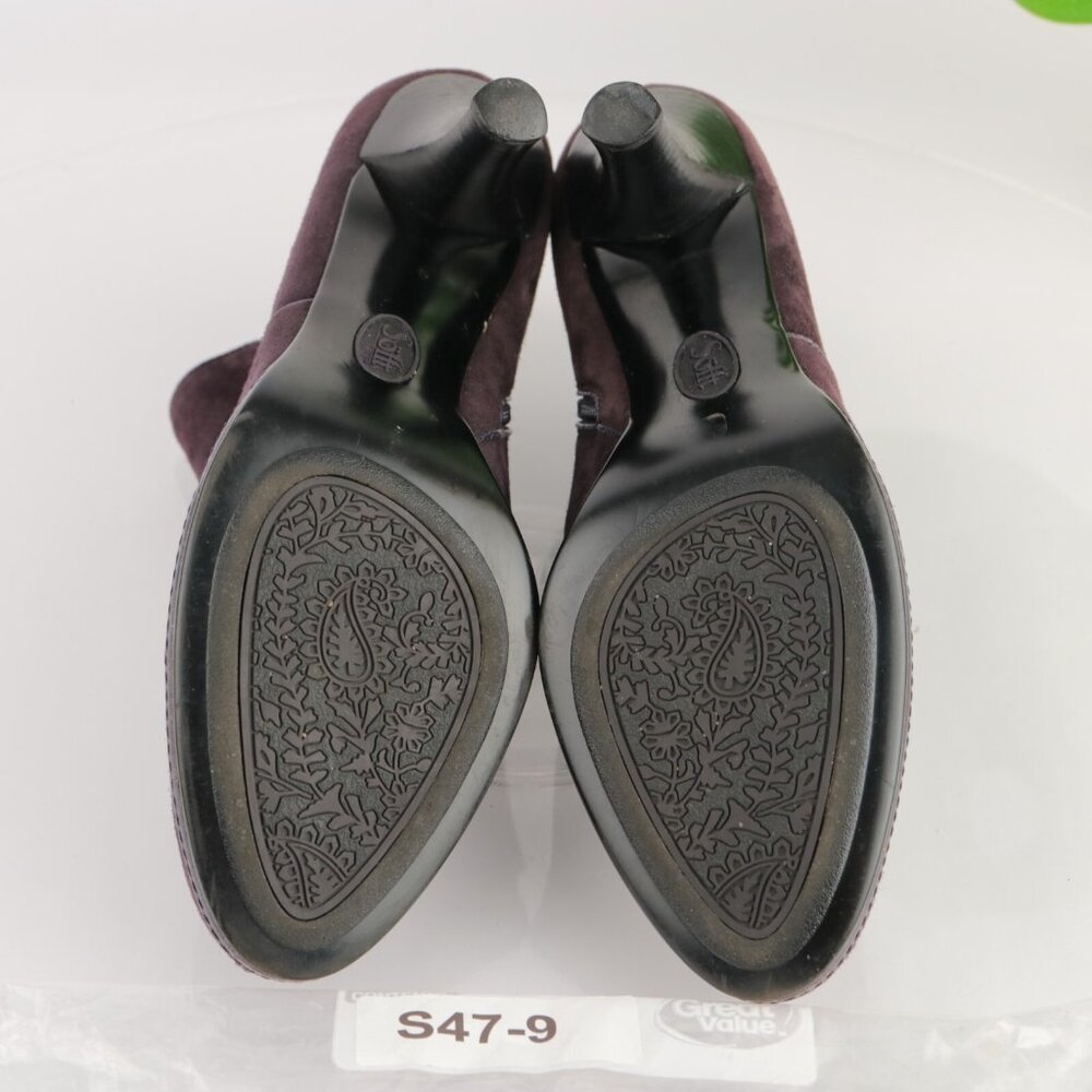 Sofft Womens Gala Boot Size 9.5 M Plum Purple Suede Kitten Heel Elegant Bootie - Picture 8 of 12